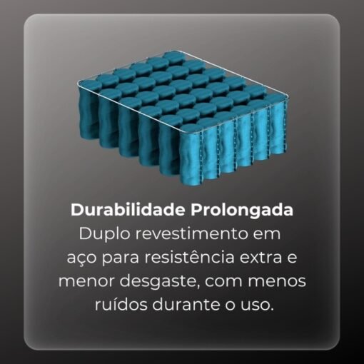 Colchão Casal Molas Ensacadas BlueWave Twins Gazin 138x188x34 cm | Suporta até 290kg - Imagem 13