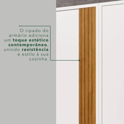 Aéreo de Cozinha 1,20m Pérola Branco/Cinamomo - Sallêto - Imagem 5