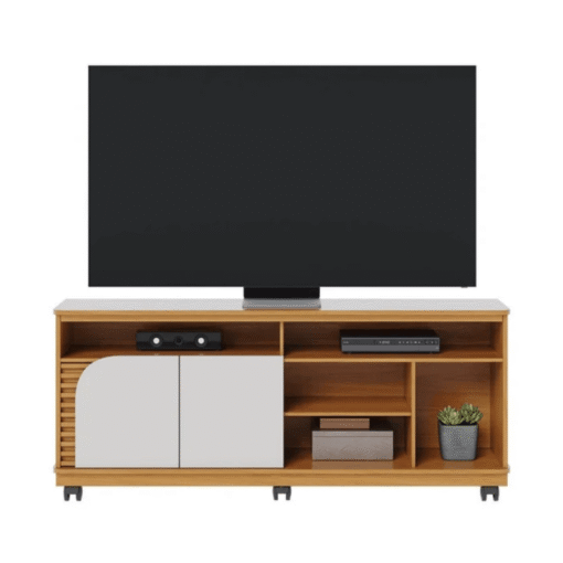 Alternative view of Rack Bancada 1,50m Jurerê Naturale/Off White Mate para TV até 65" - Colibri
