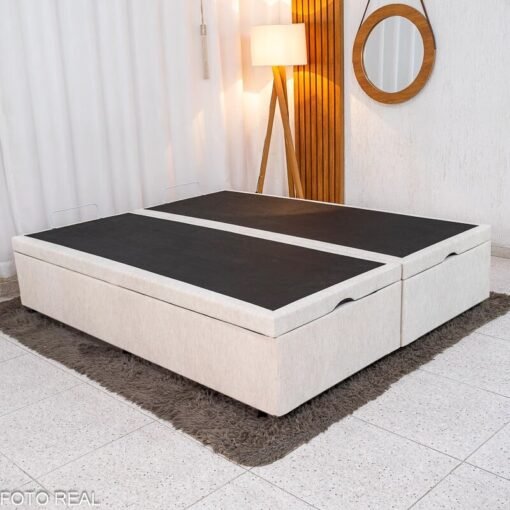 Alternative view of Base Box Baú Queen Confort Linhão Palha Blindado 158x198x45 cm - Issacar