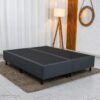 Base Box Casal Bipartida Sued Cinza 138x188x37 cm - Ortobel