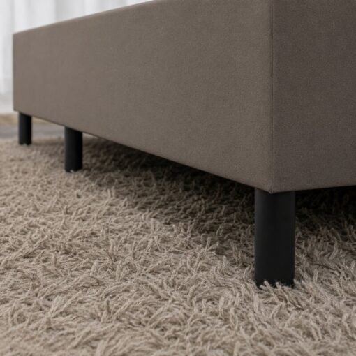 Base Box Casal Bipartida Sued Marrom 138x188x37 cm - Ortobel - Imagem 4