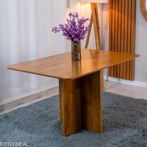 Base Mesa de Jantar Salina Tampo 120x80 Londres Cinamomo - Cel Móveis
