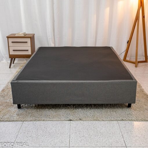 Alternative view of Base Box Casal Universal Linho Grafite 138x188x40 cm - Gazin