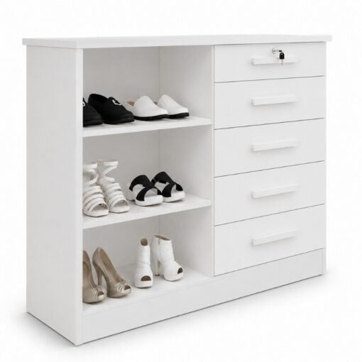 Alternative view of Cômoda New Athos Branco 5 Gavetas e Sapateira - D Doro