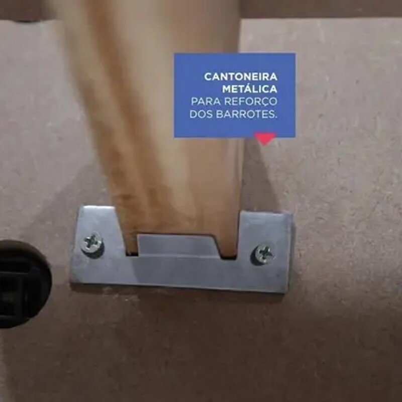 Cama Casal Primícia Branco 1,53m 100% MDF - D Doro - Imagem 5