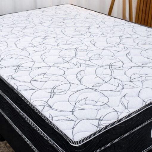 Colchão Casal Ortopédico Airtech 150 Ortopillow Ortobom + Base Box Casal Sued Preto Ortobel - 138x188x65 - Imagem 3