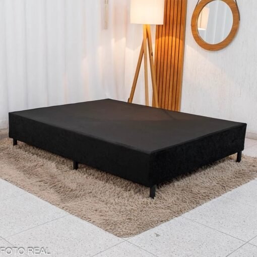 Colchão Casal Ortopédico Airtech 150 Ortopillow Ortobom + Base Box Casal Sued Preto Ortobel - 138x188x65 - Imagem 6