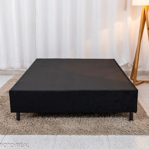 Colchão Casal Ortopédico Airtech 150 Ortopillow Ortobom + Base Box Casal Sued Preto Ortobel - 138x188x65 - Imagem 7