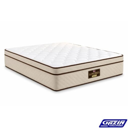 Colchão Casal Molas Ensacadas BlueWave Londres Gazin 138x188x32 cm | Suporta até 240kg