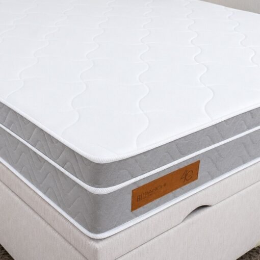Colchão Queen Molas Ensacadas Supreme Bianchi + Base Box Baú Queen Confort Linhão Palha Blindado Issacar - 158x198x70 - Imagem 4