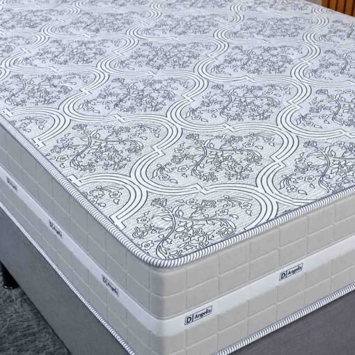 Colchão Casal Molas Ensacadas Carbon Anjos + Base Box Casal Sued Cinza Ortobel - 138x188x69 - Imagem 3
