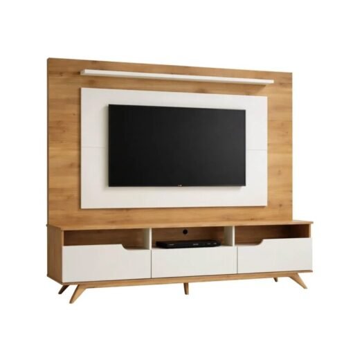 Alternative view of Home 2,00m Diplomata Cinamomo/Off White para TV até 60" - Valdemóveis