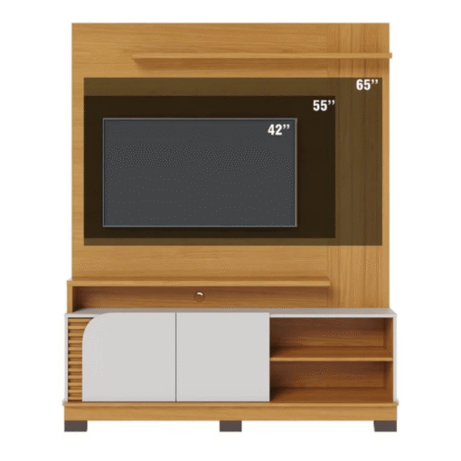 Alternative view of Home 1,50m Jurerê Naturale/Off White Matte para TV até 65" - Colibri