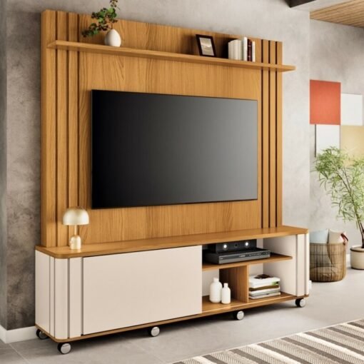 Home 1,80m Trinus Cinamomo/Off para TV até 70" - HB Móveis