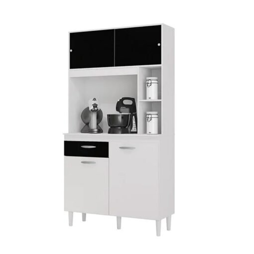 Kit Cozinha Duda 90 Branco/Preto - Poquema - Imagem 4