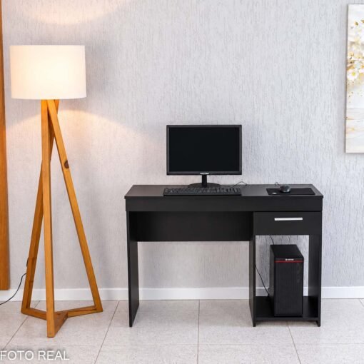Mesa 1,08m Office NT 2070 Preto 1 Gaveta - Notável - Imagem 6