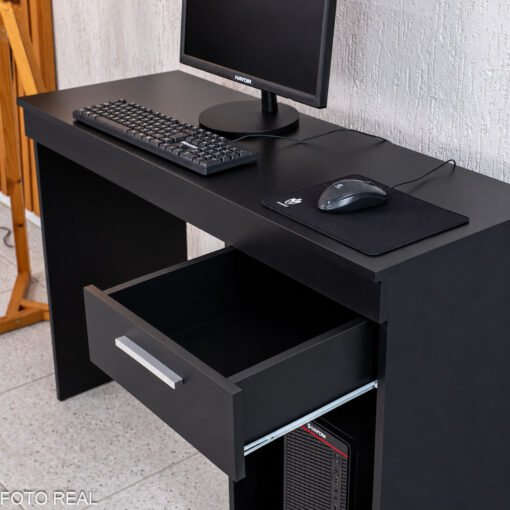 Mesa 1,08m Office NT 2070 Preto 1 Gaveta - Notável - Imagem 3