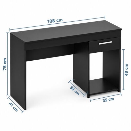 Mesa 1,08m Office NT 2070 Preto 1 Gaveta - Notável - Imagem 10