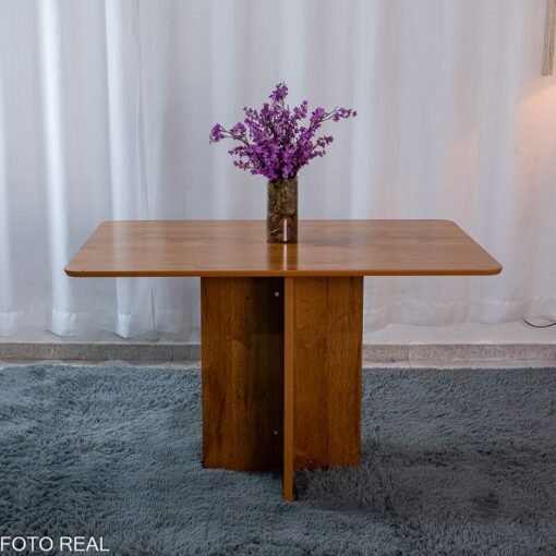 Mesa de Jantar Salina 120x80 Tampo Londres Cinamomo Cel Móveis + 4 Cadeiras Sophia Linho Cinza 206 Estrutura Madeira WM Decor - Entregue Montada - Imagem 13
