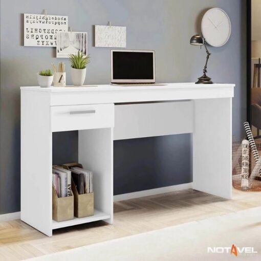 Mesa 1,08m Office NT 2070 Branco 1 Gaveta - Notável