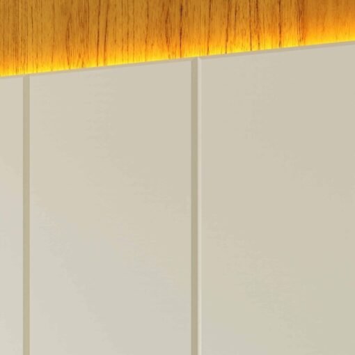 Painel 2,18m Magnífico 220 Nature/Off com LED e Detalhe Ripado para TV até 85" - Gelius - Imagem 8