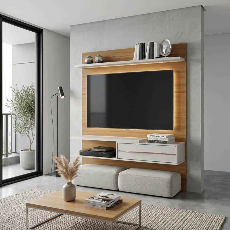Painel 1,35m NT 1155 Freijó/Off para TVs até 55" - Notável