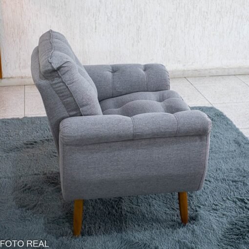 Poltrona MX Xangai Linho Cinza 487 - Imagem 9