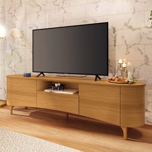 Rack 2,00m Elara Cinamomo para TV até 80" - HB Móveis