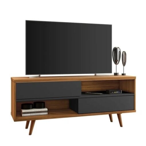 Alternative view of Rack Bancada 1,35m NT 1180 Freijó/Preto para TV até 55" - Notável