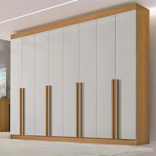 Guarda-roupa Casal 2,75m Daymond Cinamomo/Off 8 Portas 8 Gavetas 100% MDF - D Doro