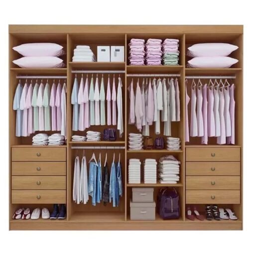 Guarda-roupa Casal 2,75m Daymond Cinamomo/Off 8 Portas 8 Gavetas 100% MDF - D Doro - Imagem 3