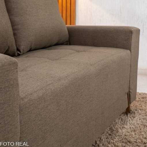 Sofá 2 Lugares 8100 Linho Marrom 25 - 1,55m - Imagem 5