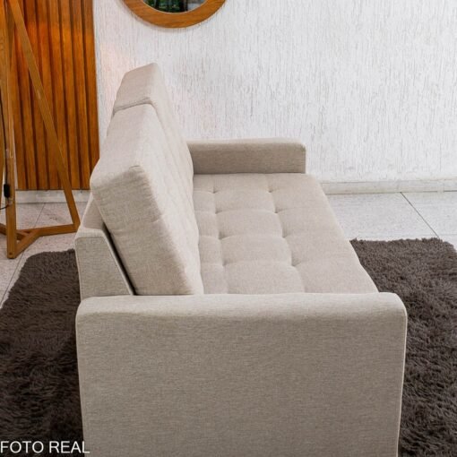 Sofá 3 Lugares Living Áustria Linho Bege A57 - 1,70m - Imagem 5