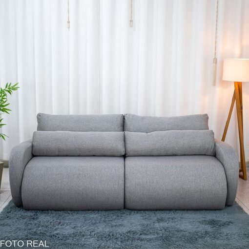 Sofá Retrátil Bellagio 2,25m Linho Cinza A59 - Imagem 6