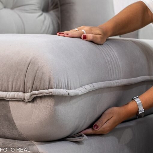 Sofá Retrátil Reclinável Ruah 2,50m Veludo Avelã 4052 - Molas Ensacadas - Imagem 9