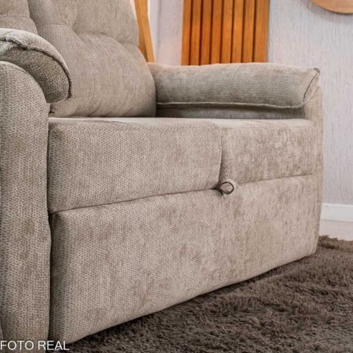 Sofá Cama Tiffany Chenile Marrom Claro 543 - 1,60m - Imagem 13