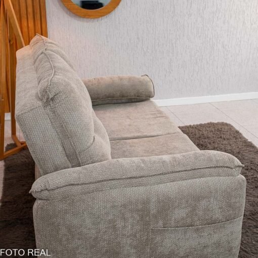 Sofá Cama Tiffany Chenile Marrom Claro 543 - 1,60m - Imagem 17